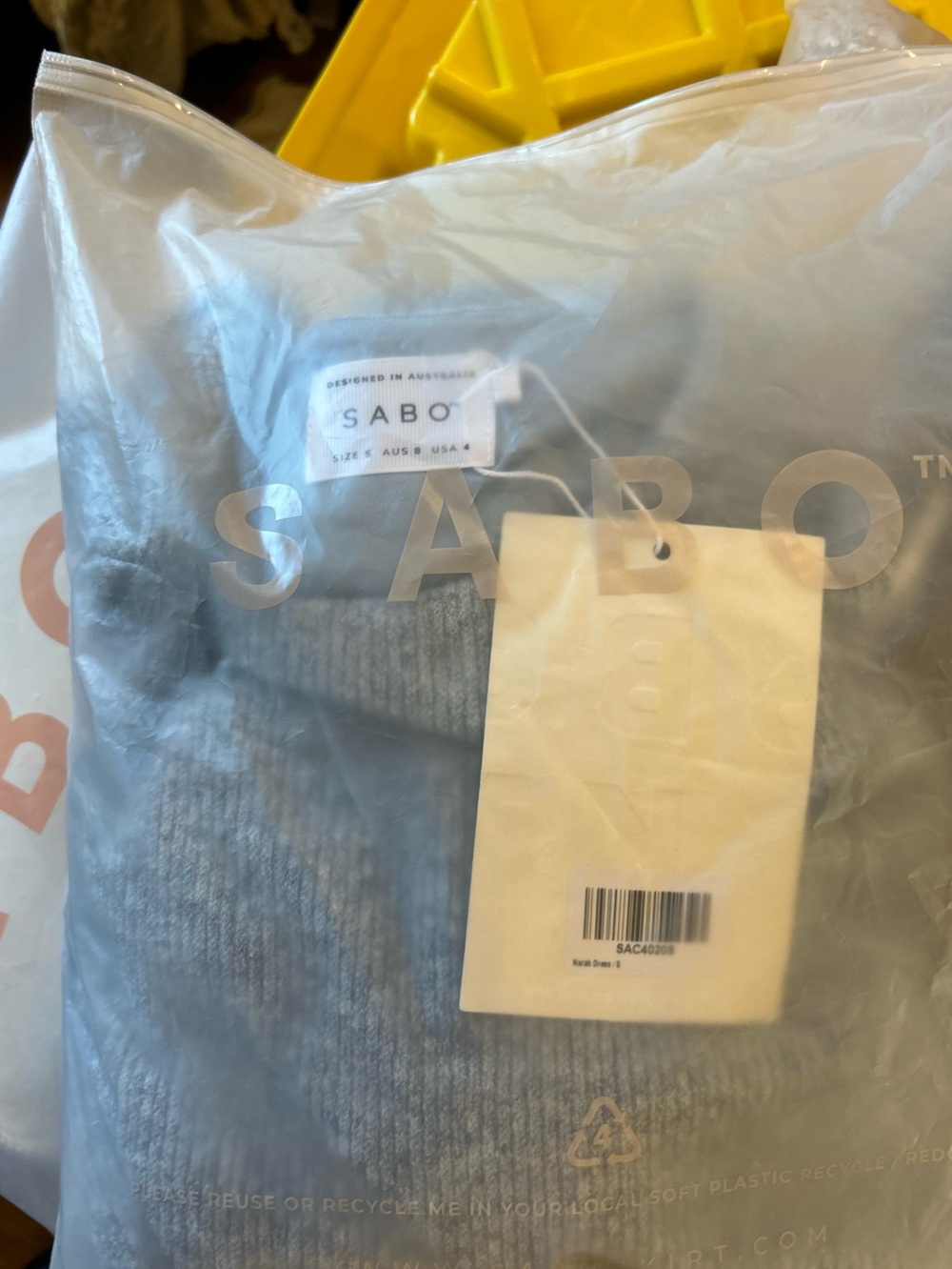 Saboskirt Narah dress Sleeveless Knit Tie-Waist Mini Dress in Light Blue - Picture 3 of 6